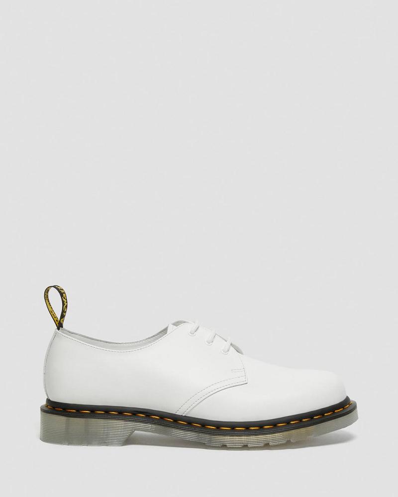 White Women's Dr Martens 1461 Iced Smooth Leather Oxfords Shoes | CA 351MQZ